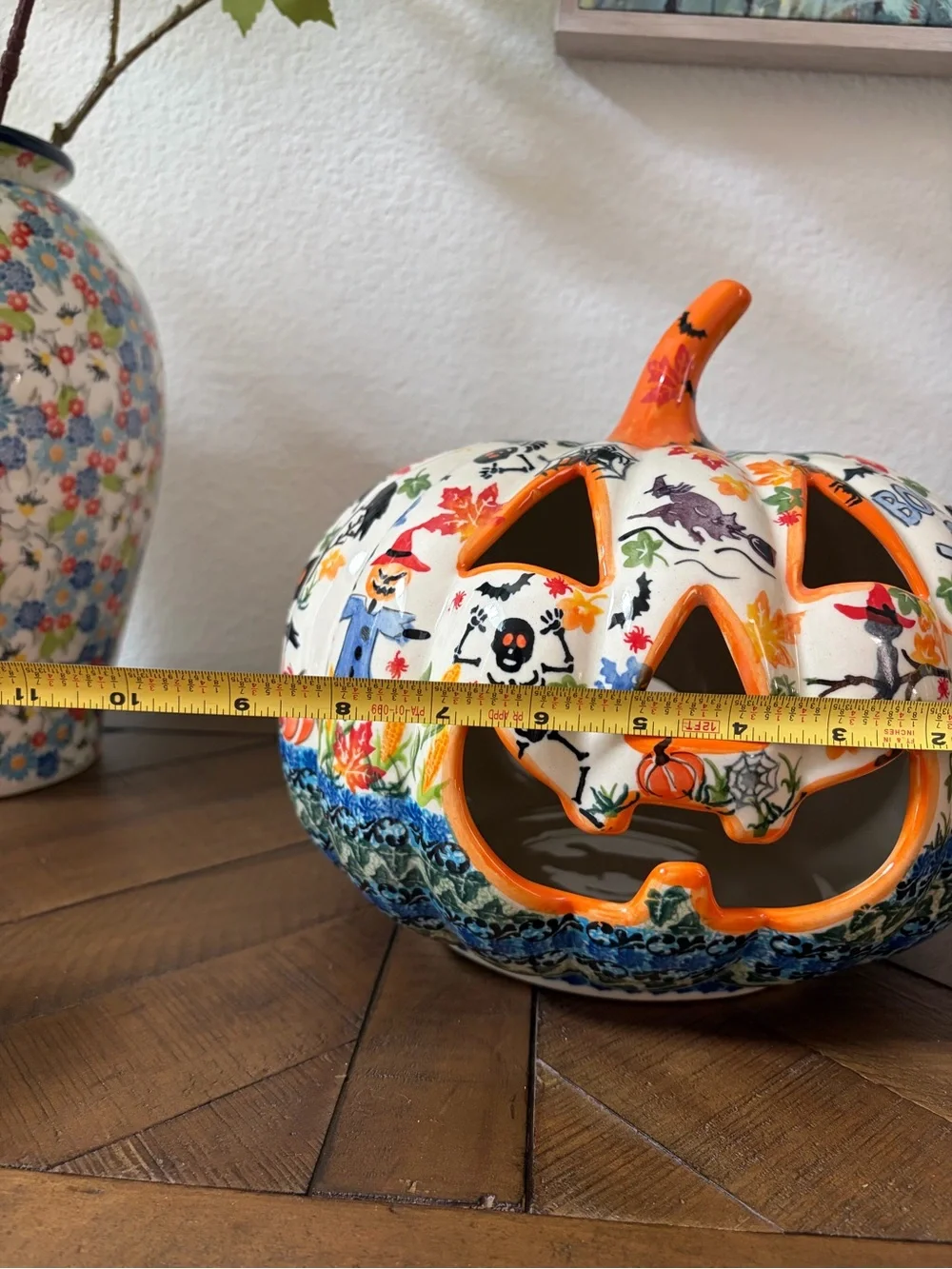 Polish Pottery Boleslawiec Poland Ceramic Halloween Jack-O'-Lantern New